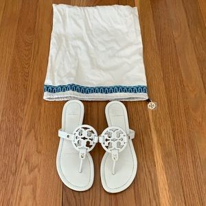 Tory Burch Miller Ivory Patent Leather Thong